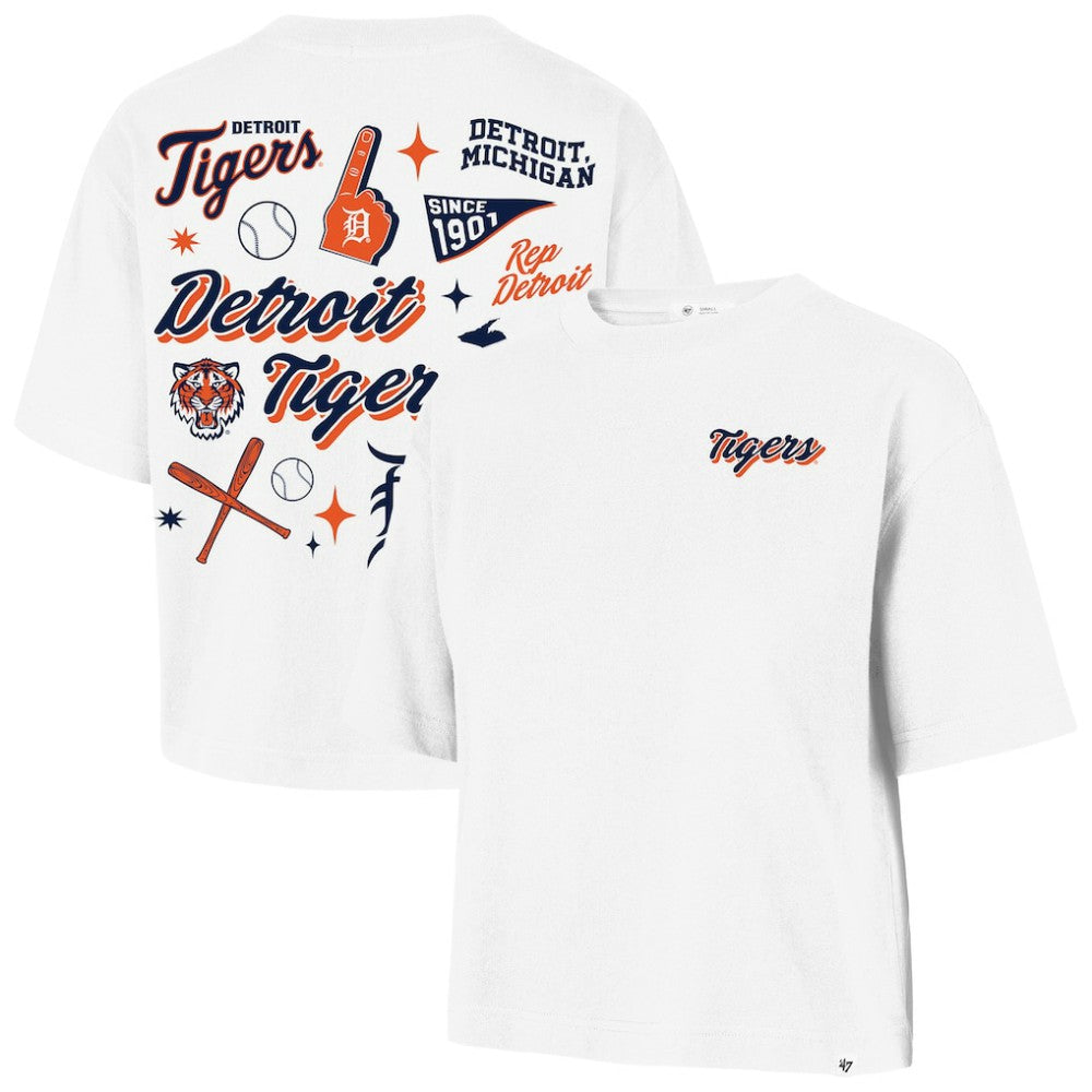Detroit Tigers '47 Women's Collage Script Reed City T-Shirt | MLB For sale