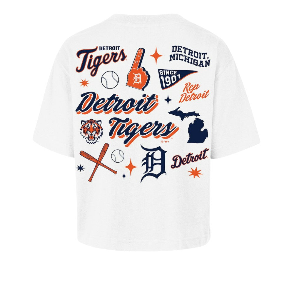 Detroit Tigers '47 Women's Collage Script Reed City T-Shirt | MLB For sale