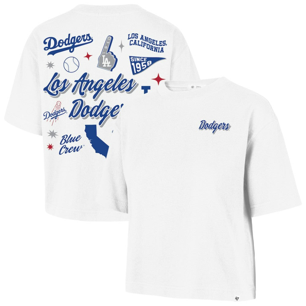 Los Angeles Dodgers '47 Women's Collage Script Reed City T-Shirt | MLB New