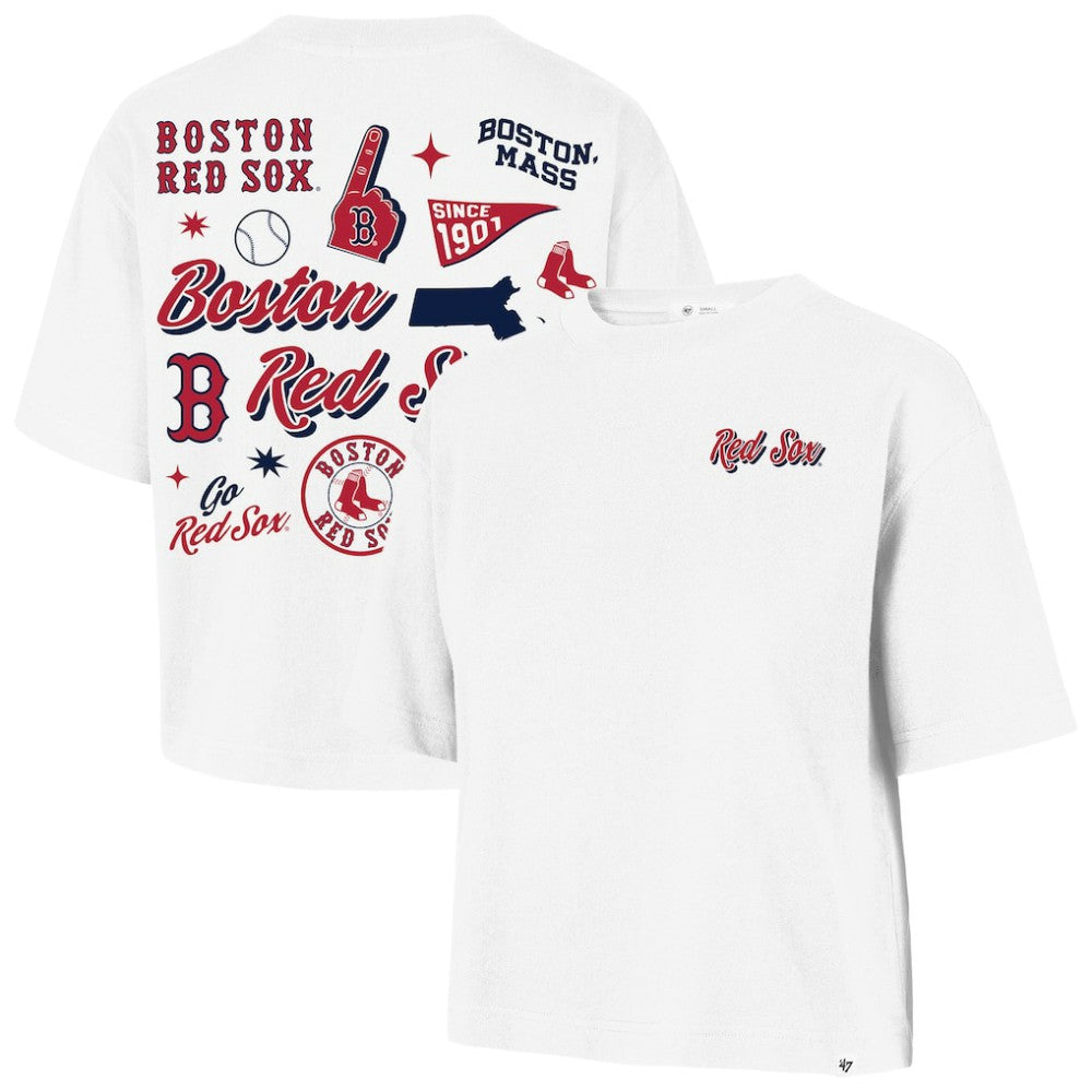 Boston Red Sox '47 Women's Collage Script Reed City T-Shirt | MLB Discount