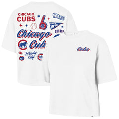 Chicago Cubs '47 Women's Collage Script Reed City T-Shirt | MLB On Sale