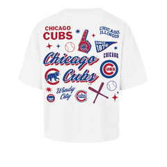 Chicago Cubs '47 Women's Collage Script Reed City T-Shirt | MLB On Sale