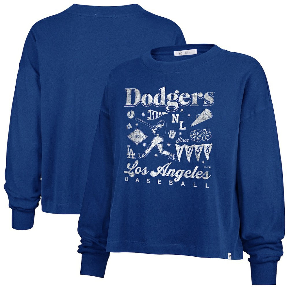 Los Angeles Dodgers '47 Women's Team Collage Sydney Long Sleeve T-Shirt | MLB Outlet