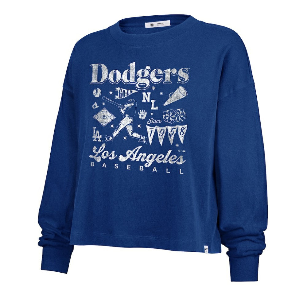 Los Angeles Dodgers '47 Women's Team Collage Sydney Long Sleeve T-Shirt | MLB Outlet