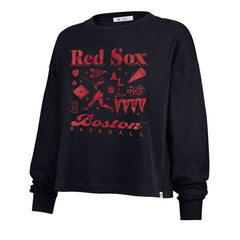 Boston Red Sox '47 Women's Team Collage Sydney Long Sleeve T-Shirt | MLB Discount