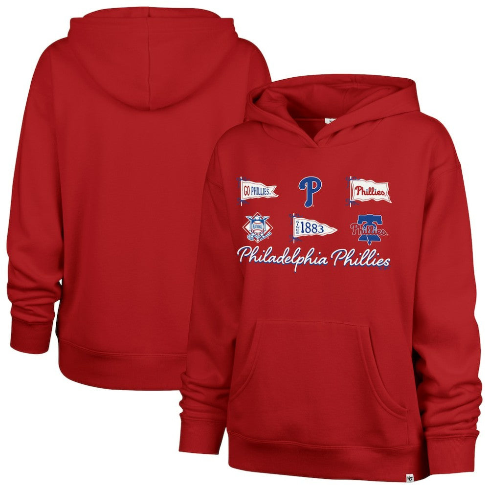 Philadelphia Phillies '47 Women's Bow & Banners Naomi Hoodie | MLB Outlet