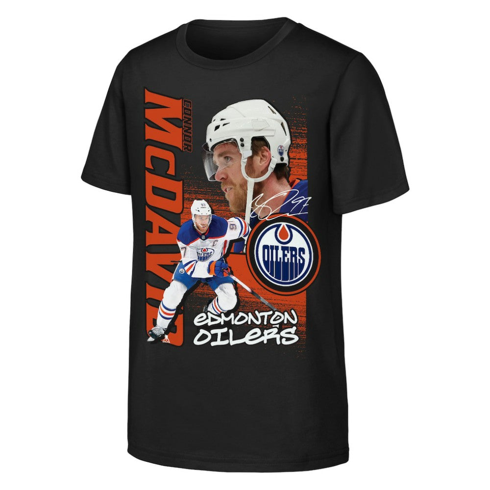 Connor McDavid Edmonton Oilers Outerstuff Youth Playmaker T-Shirt For Sale