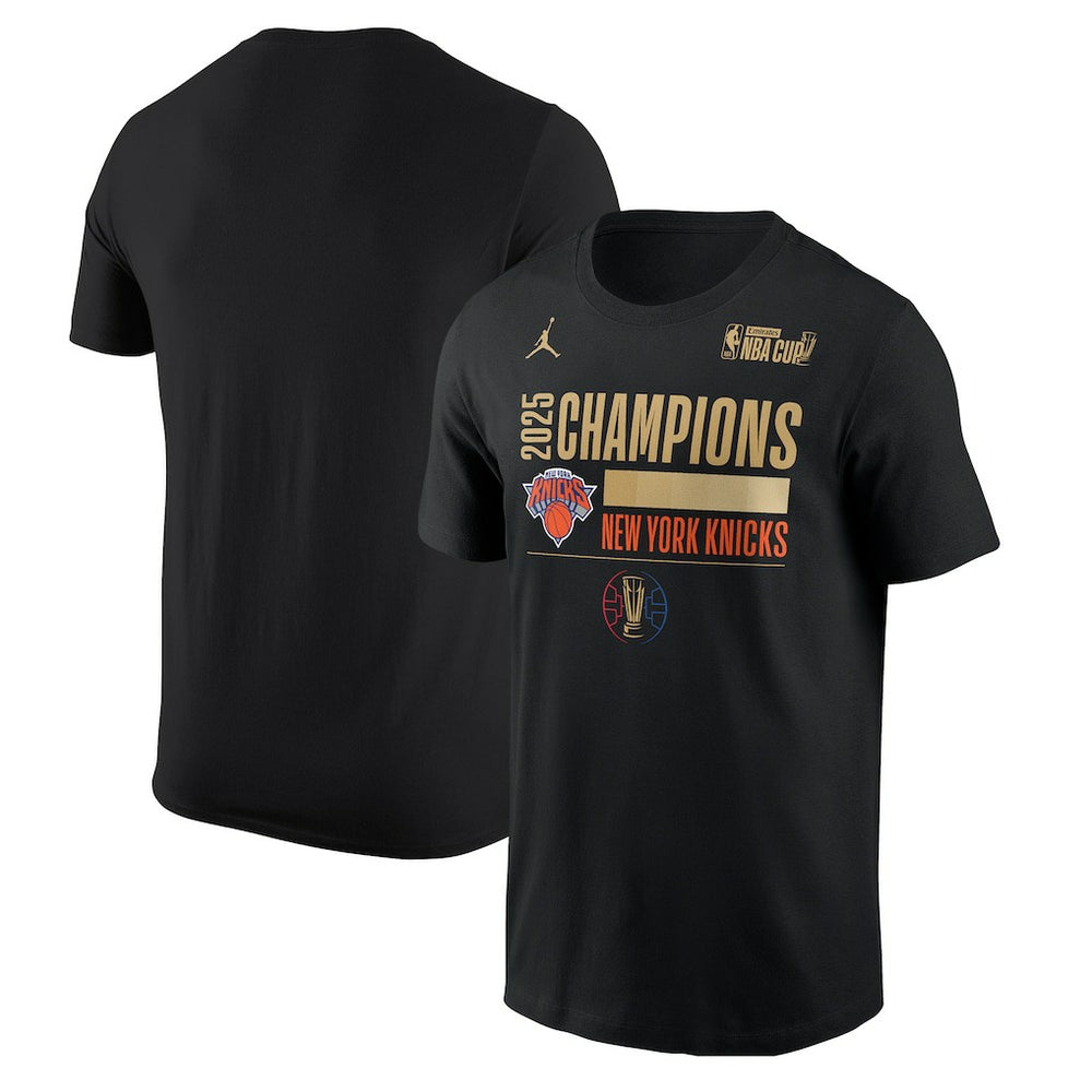 New York Knicks Jordan Brand 2025 NBA Cup Champions Locker Room T-Shirt Discount