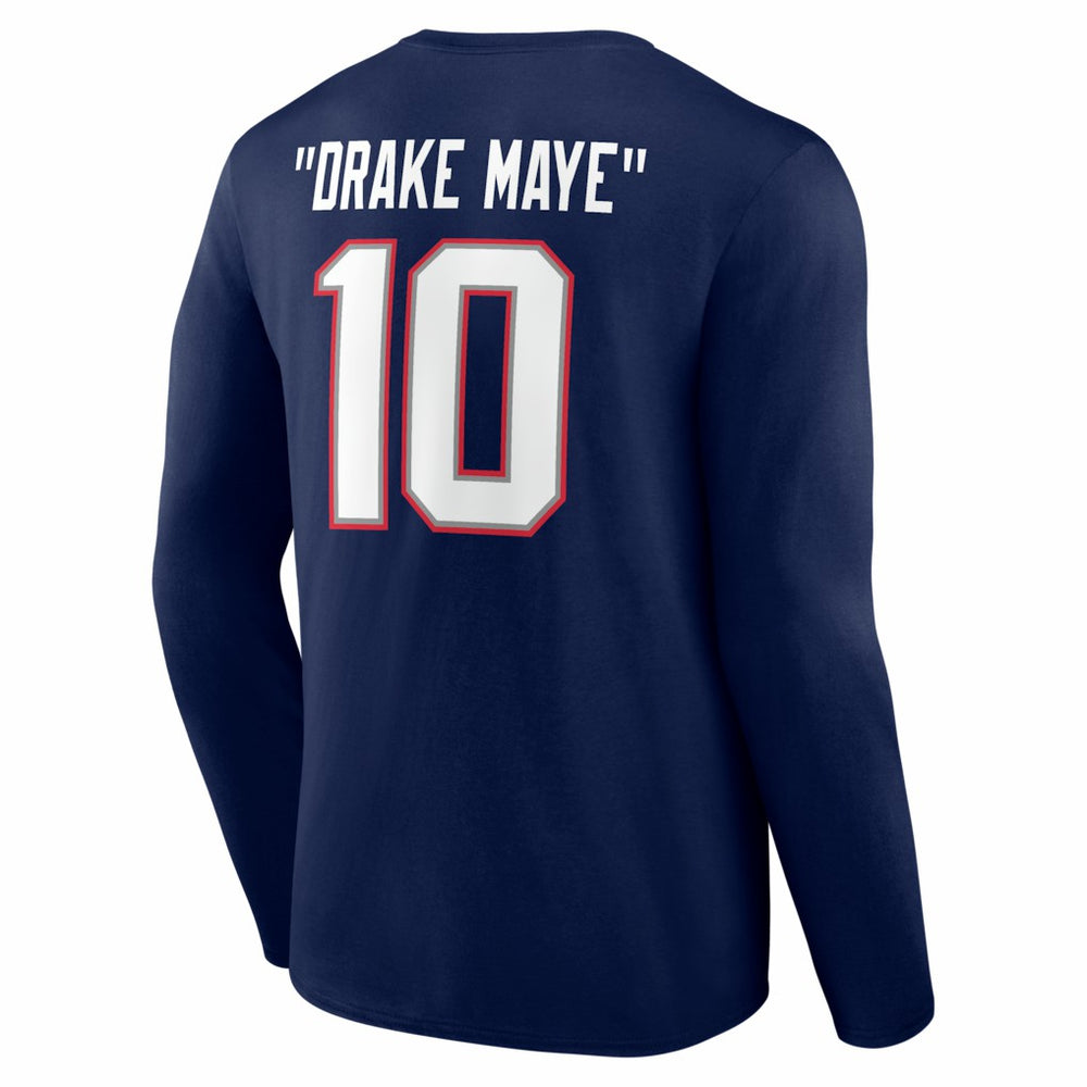 New England Patriots  Drake Maye  Nickname Long Sleeve T-Shirt