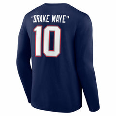 New England Patriots  Drake Maye  Nickname Long Sleeve T-Shirt