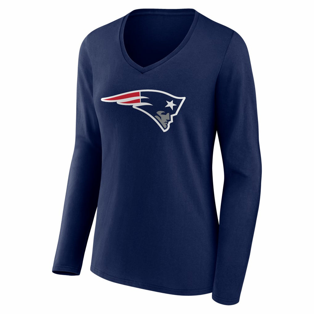 New England Patriots  Drake Maye  Women's Nickname V-Neck Long Sleeve T-Shirt