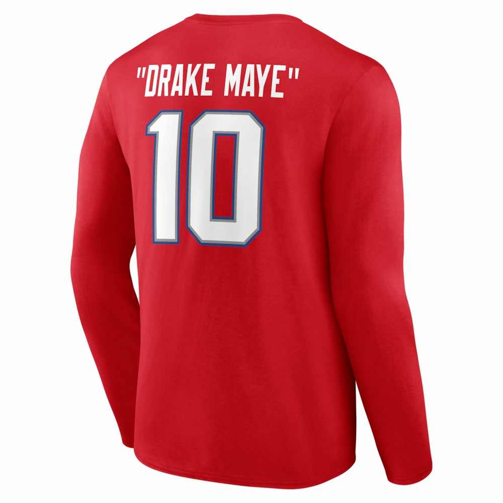 New England Patriots  Drake Maye  Nickname Long Sleeve T-Shirt
