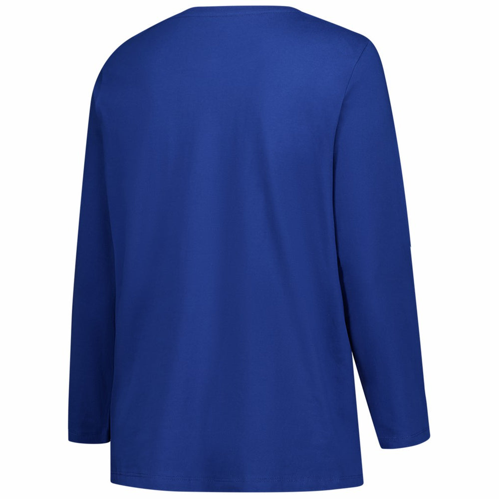 Denver Broncos Fanatics Women's Plus Size Primary Logo Long Sleeve Scoop Neck T-Shirt