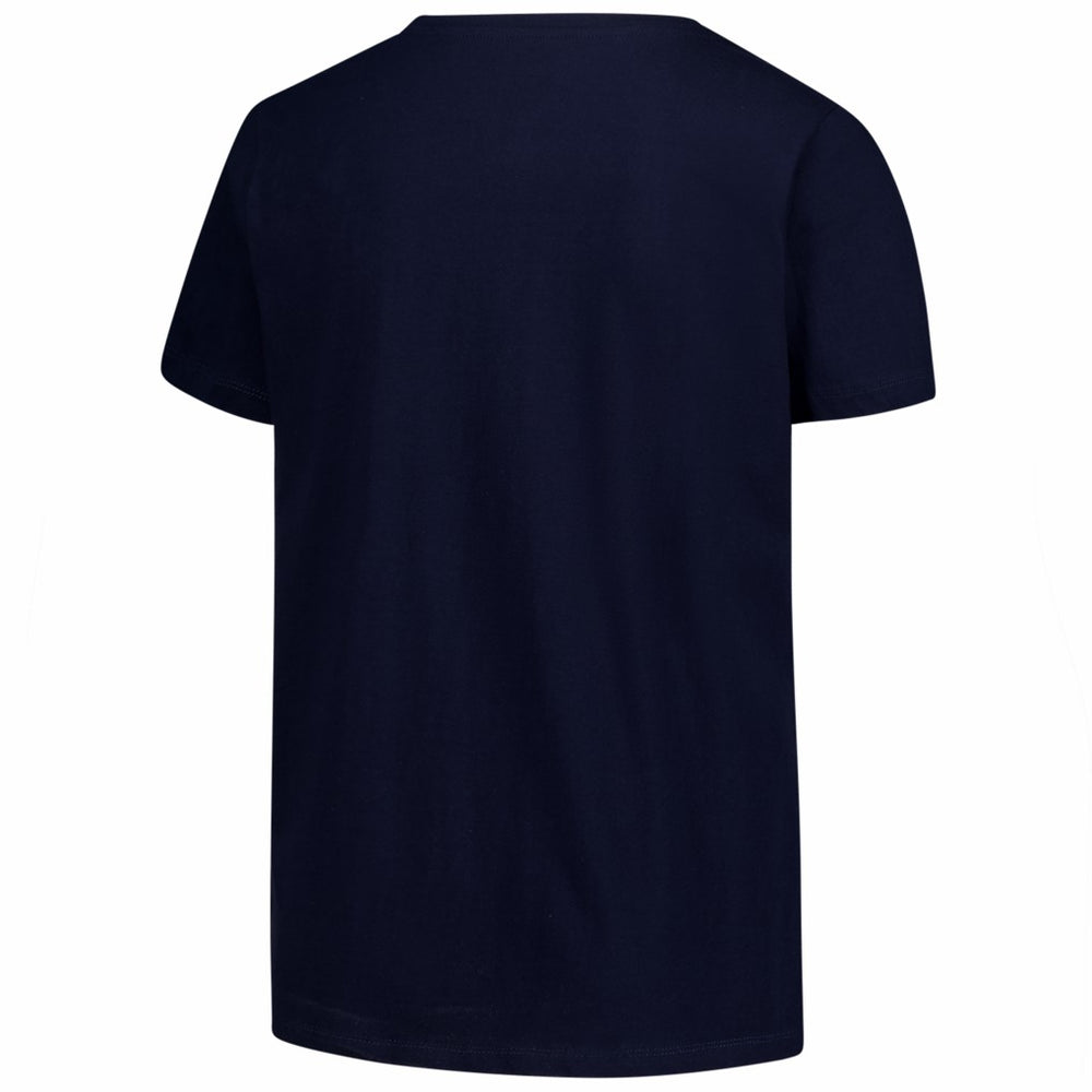New England Patriots Fanatics Women's Plus Size Arch Over Logo V-Neck T-Shirt