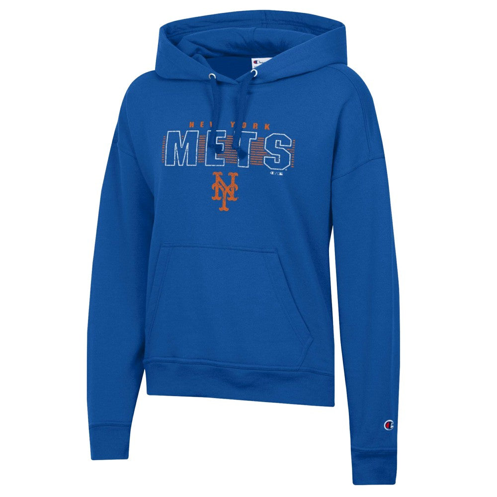 New York Mets Champion Women's Distressed Powerblend Hoodie | MLB Online