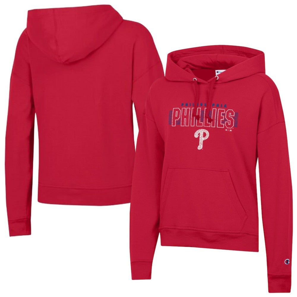 Philadelphia Phillies Champion Women's Distressed Powerblend Hoodie | MLB Discount