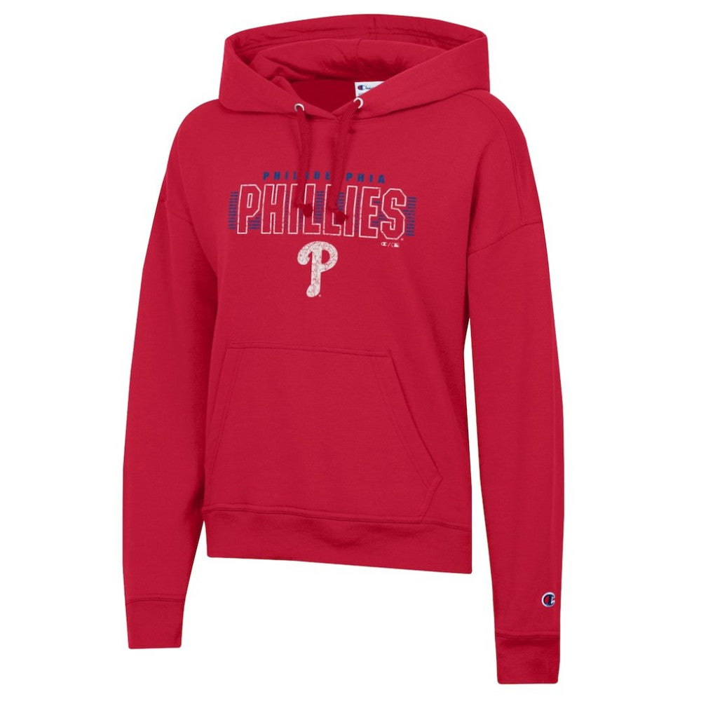 Philadelphia Phillies Champion Women's Distressed Powerblend Hoodie | MLB Discount