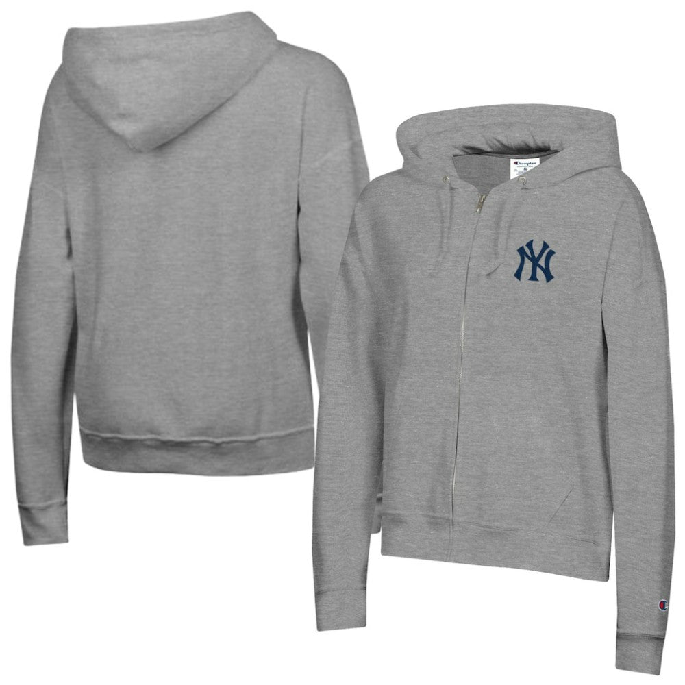 New York Yankees Champion Women's Powerblend Fleece Full-Zip Hoodie | MLB Sale