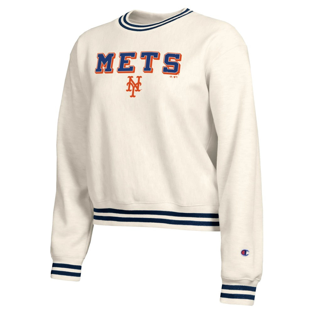 New York Mets Champion Women's Reverse Weave Sweatshirt | MLB Discount