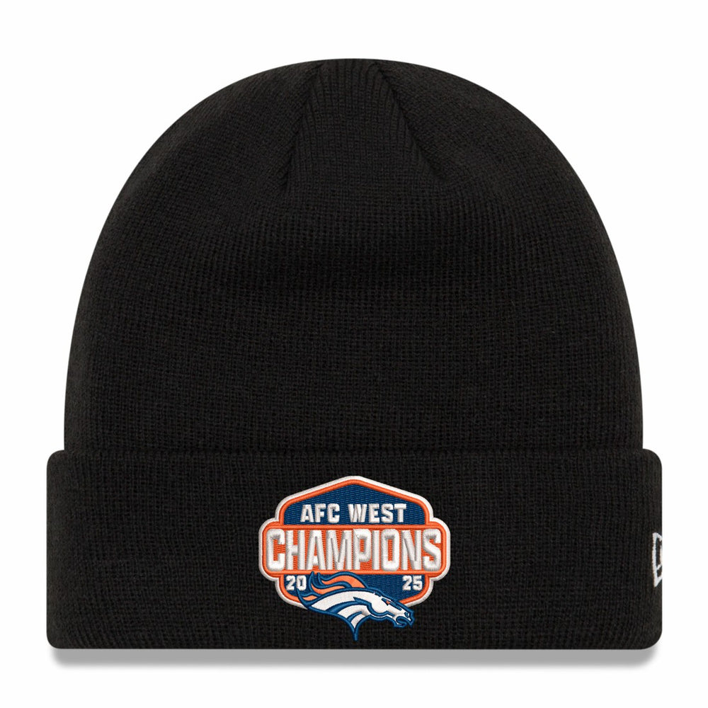 Denver Broncos New Era 2025 AFC West Division Champions Cuffed Knit Hat