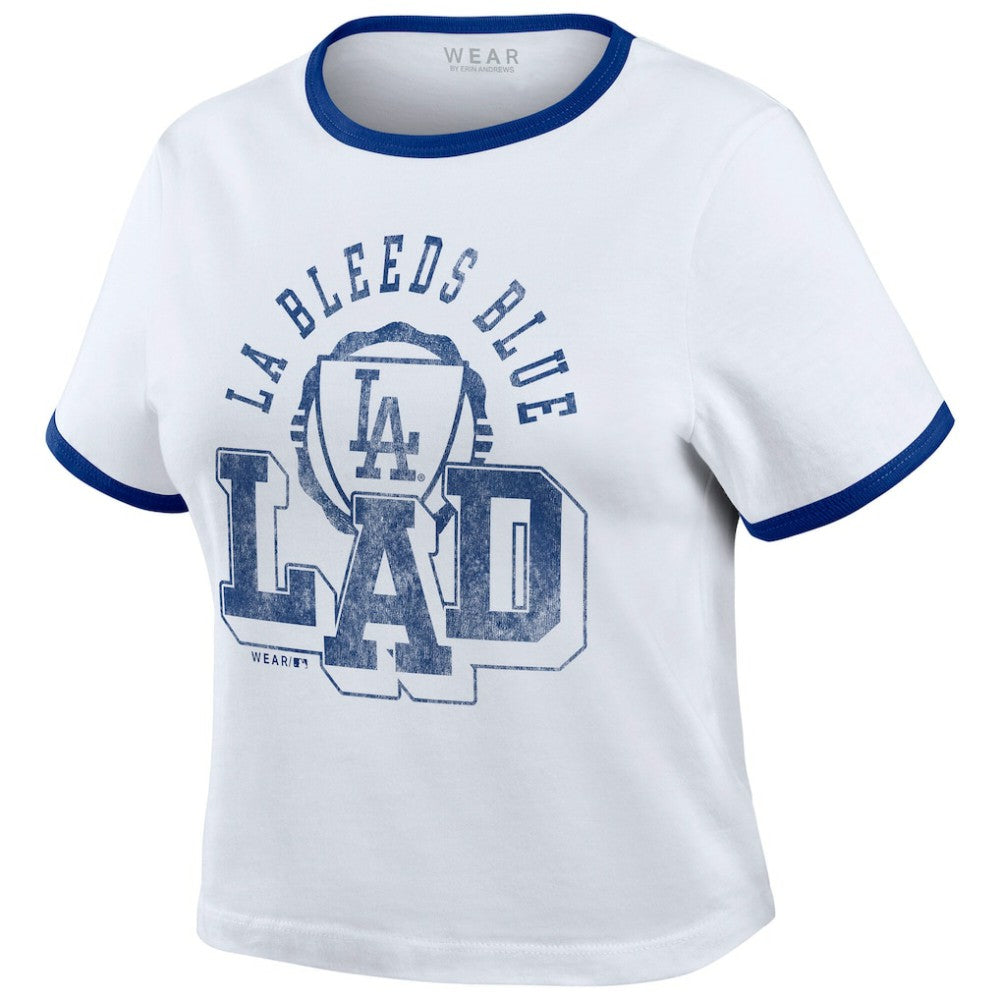 Los Angeles Dodgers WEAR by Erin Andrews Women's Ringer Baby T-Shirt | MLB Near me
