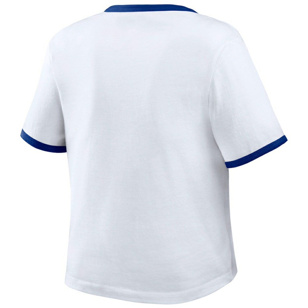 Los Angeles Dodgers WEAR by Erin Andrews Women's Ringer Baby T-Shirt | MLB Near me