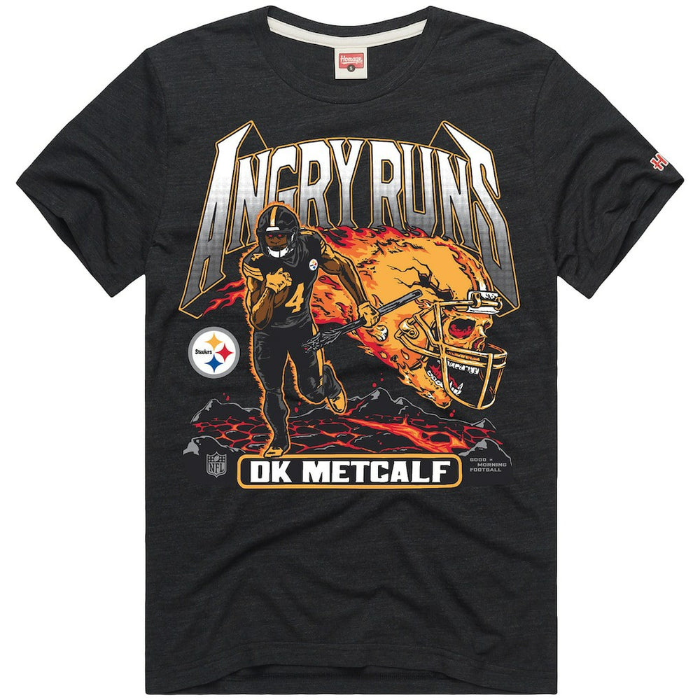 Pittsburgh Steelers  DK Metcalf  Homage Unisex Angry Runs Player Graphic Tri-Blend T-Shirt