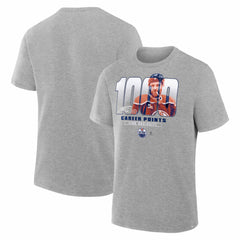 Leon Draisaitl Edmonton Oilers 1000 Career Points Legacy T-Shirt For Sale