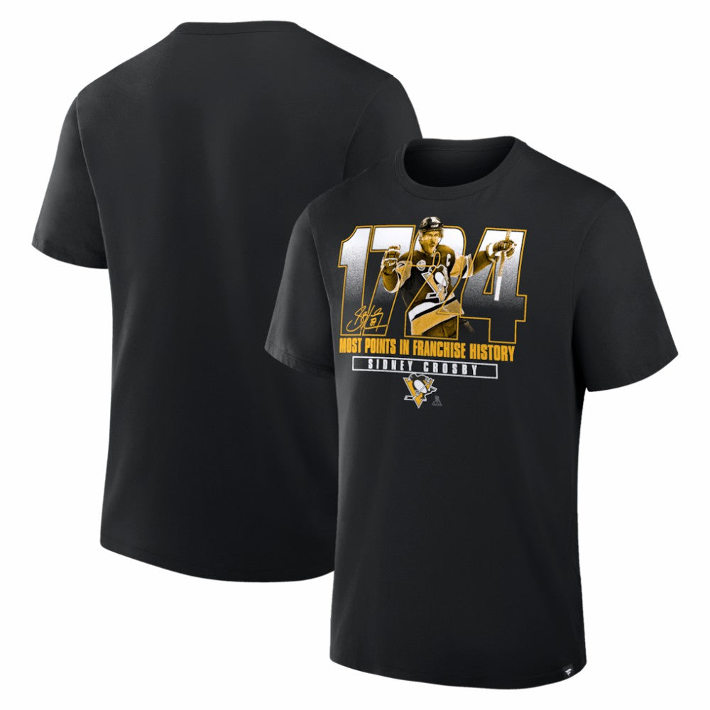Sidney Crosby Pittsburgh Penguins Most Points in Franchise History T-Shirt On Sale