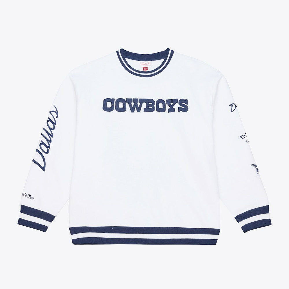 Dallas Cowboys Mitchell & Ness White Out Fleece Sweatshirt
