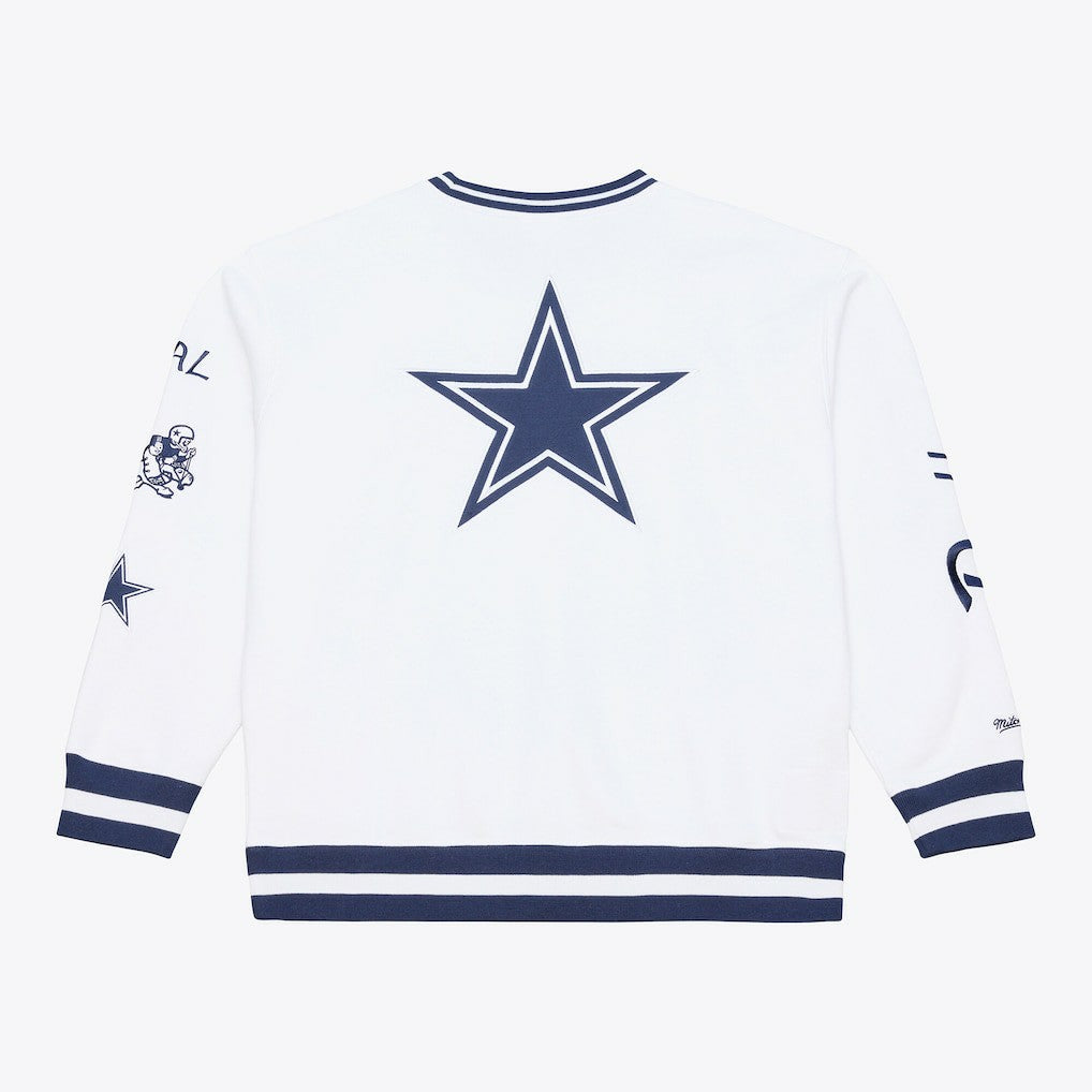 Dallas Cowboys Mitchell & Ness White Out Fleece Sweatshirt