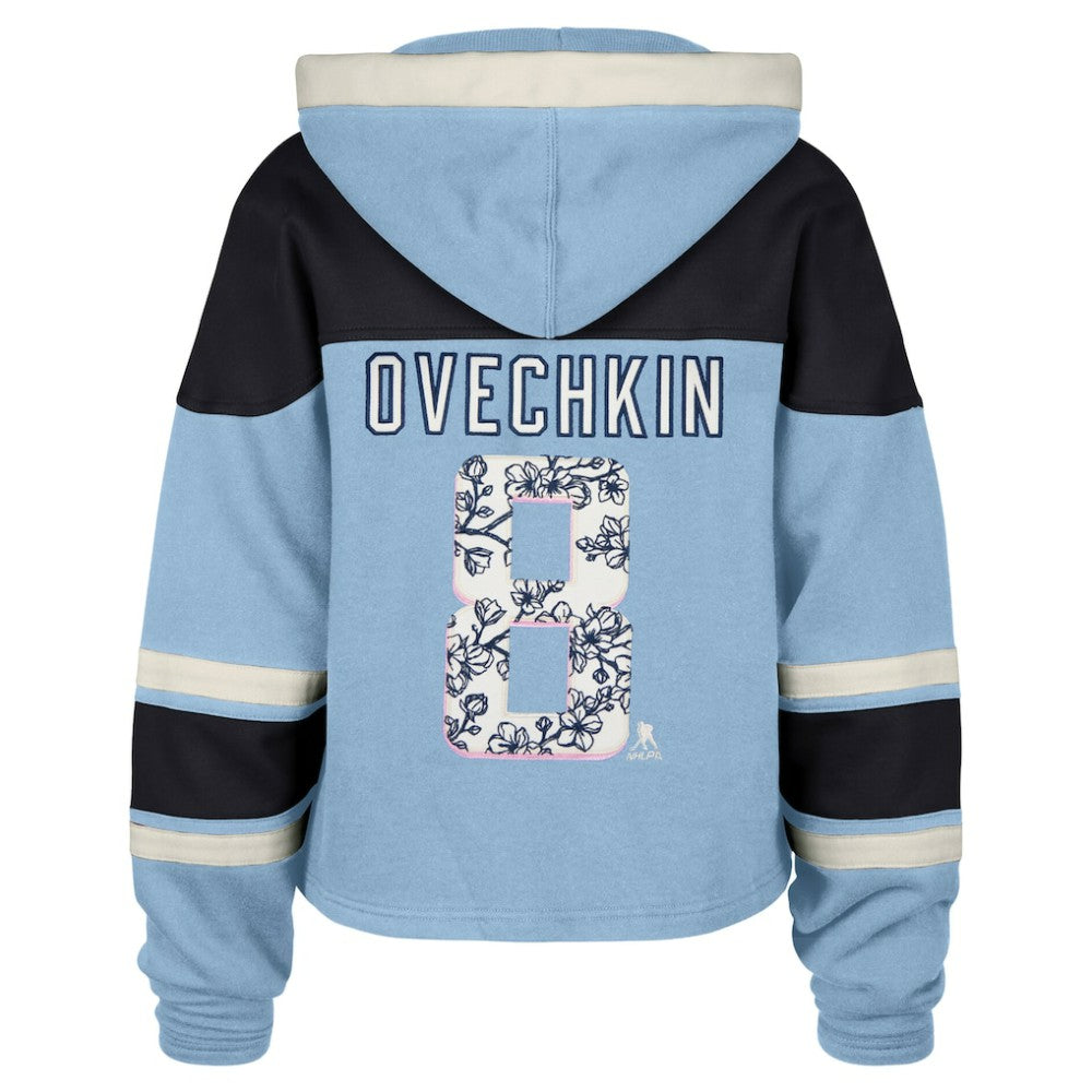 Alexander Ovechkin Washington Capitals '47 Women's Cherry Blossom Superior Lacer Cropped Pullover Hoodie Online