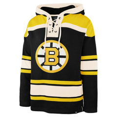 Jeremy Swayman Boston Bruins '47 Player Name & Number Lacer Hoodie Outlet