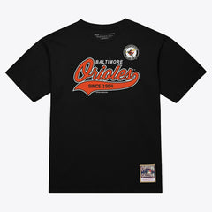 Baltimore Orioles Mitchell & Ness Script Sweep Arch T-Shirt | MLB Shop