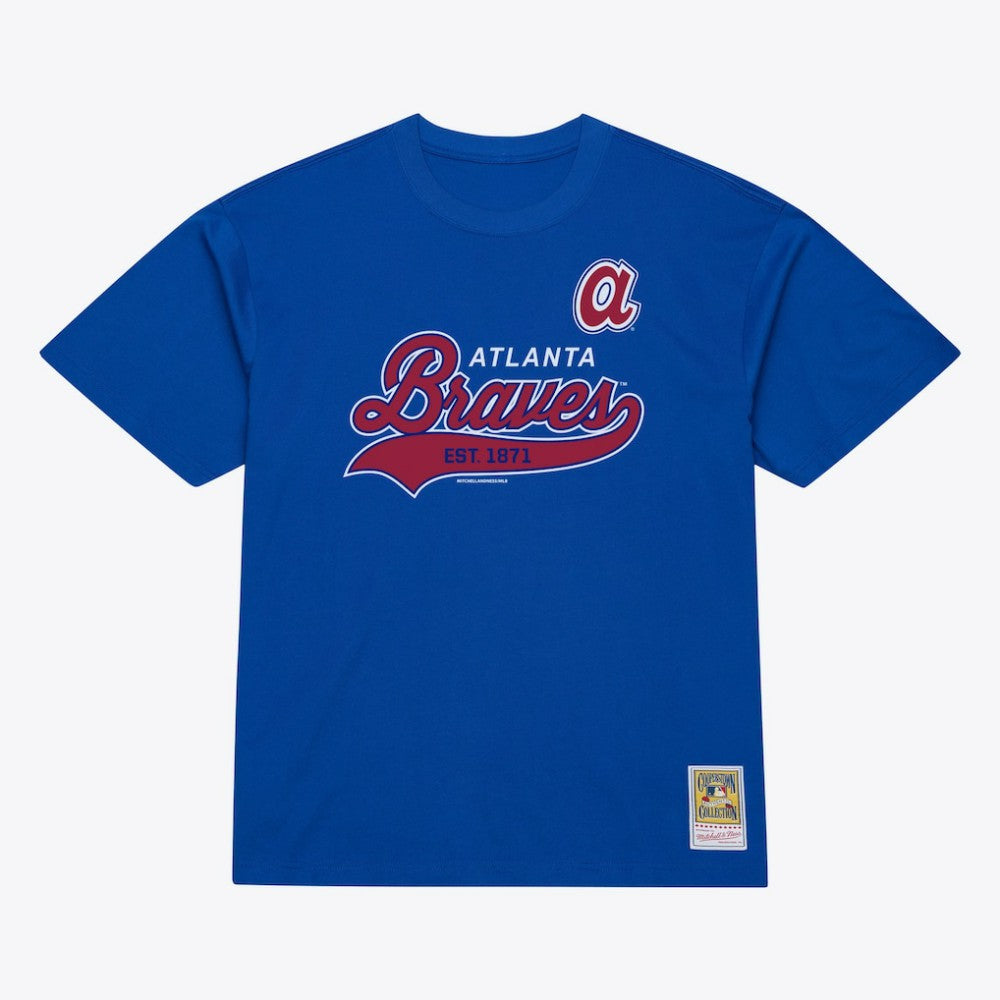 Atlanta Braves Mitchell & Ness Script Sweep Arch T-Shirt | MLB For sale