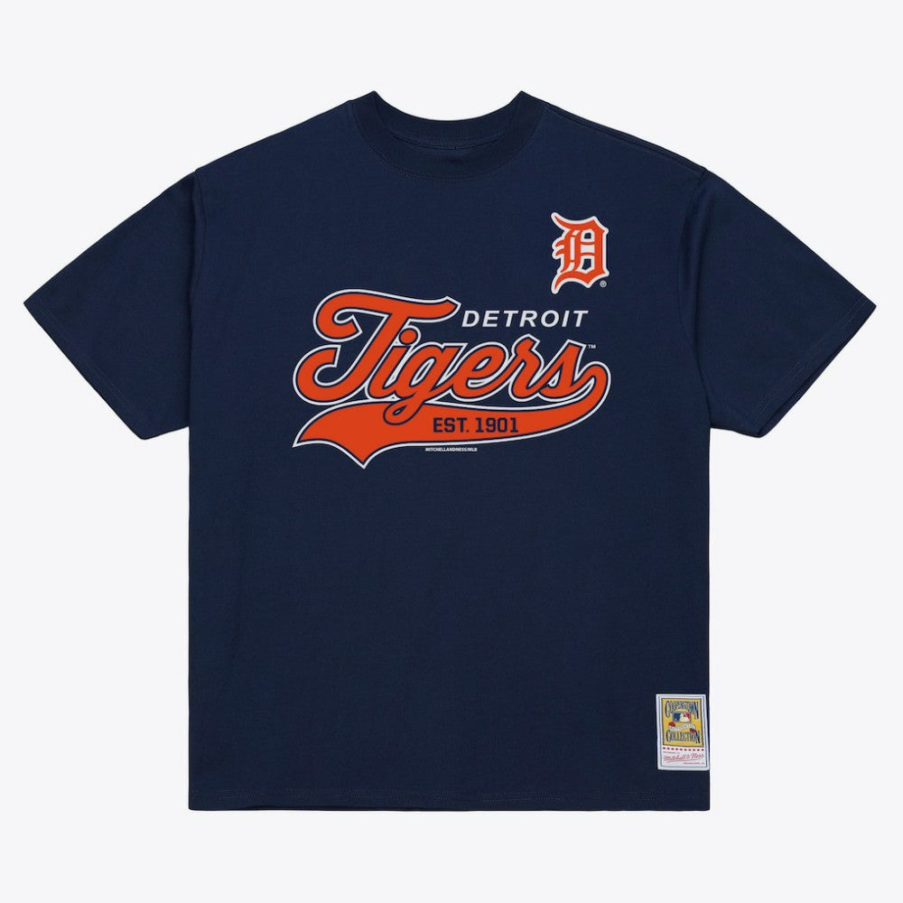 Detroit Tigers Mitchell & Ness Script Sweep Arch T-Shirt | MLB Sale