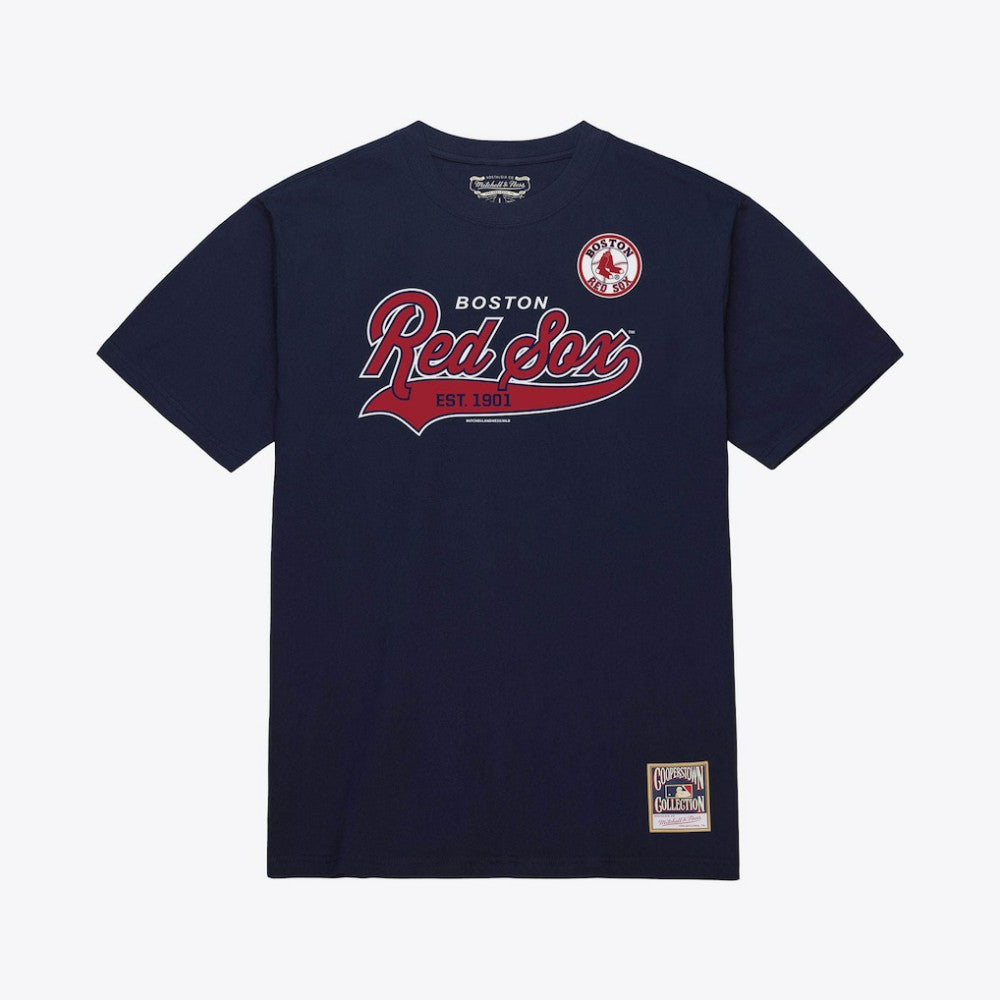 Boston Red Sox Mitchell & Ness Script Sweep Arch T-Shirt | MLB Outlet
