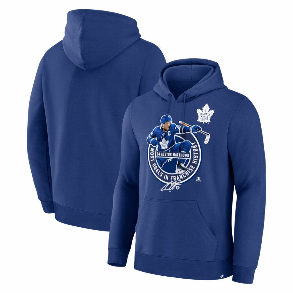 Auston Matthews Toronto Maple Leafs Most Goals in Franchise History Hoodie Sale