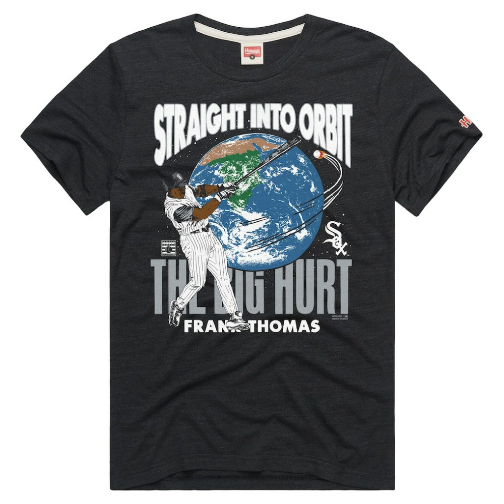 Frank Thomas Chicago White Sox Homage Unisex Straight Into Orbit Player Graphic Tri-Blend T-Shirt | MLB On Sale