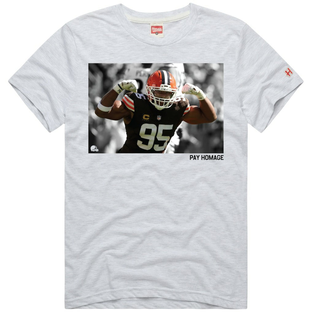 Cleveland Browns  Myles Garrett  Homage Unisex Player Graphic Tri-Blend T-Shirt