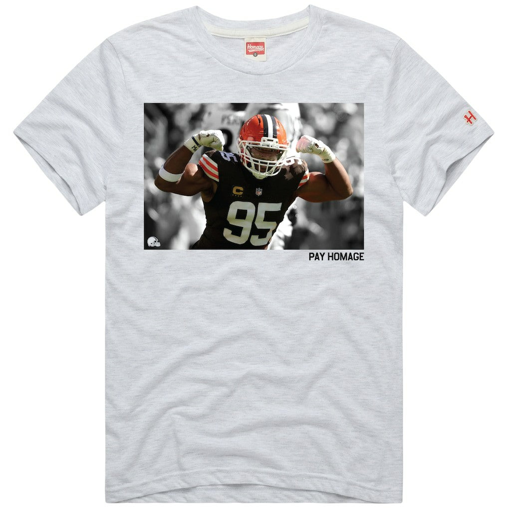 Cleveland Browns  Myles Garrett  Homage Unisex Player Graphic Tri-Blend T-Shirt