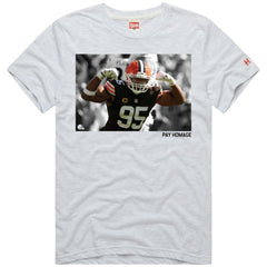 Cleveland Browns  Myles Garrett  Homage Unisex Player Graphic Tri-Blend T-Shirt