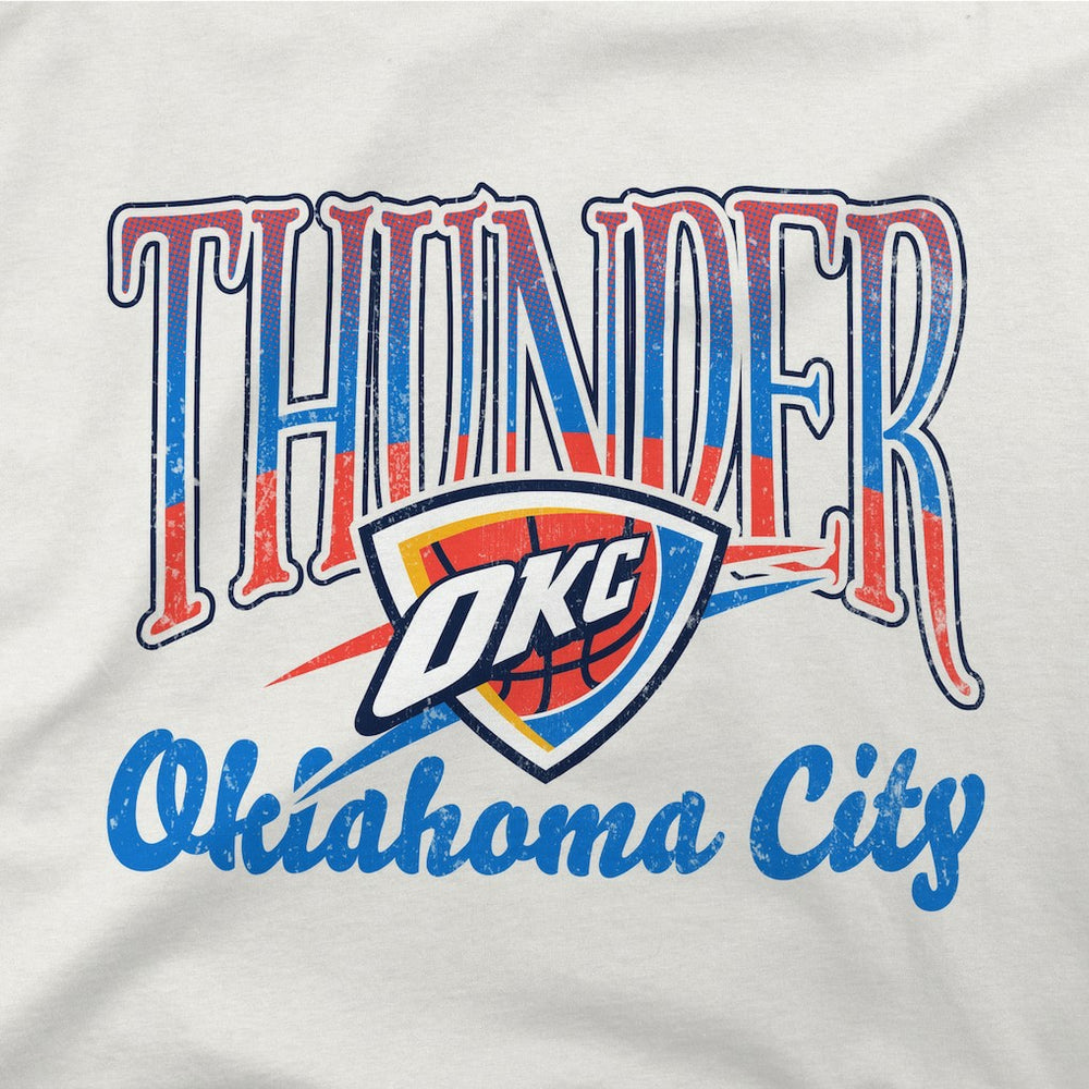 Oklahoma City Thunder Stadium Essentials Unisex Sky High Fleece Sweatshirt Online