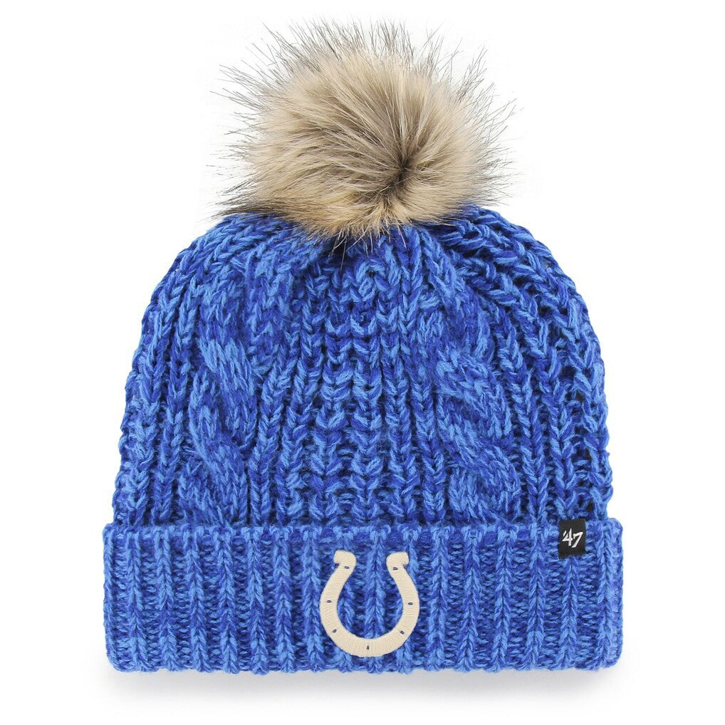 Indianapolis Colts 47 brand '47 Women's Meeko Cuffed Knit Hat with Pom