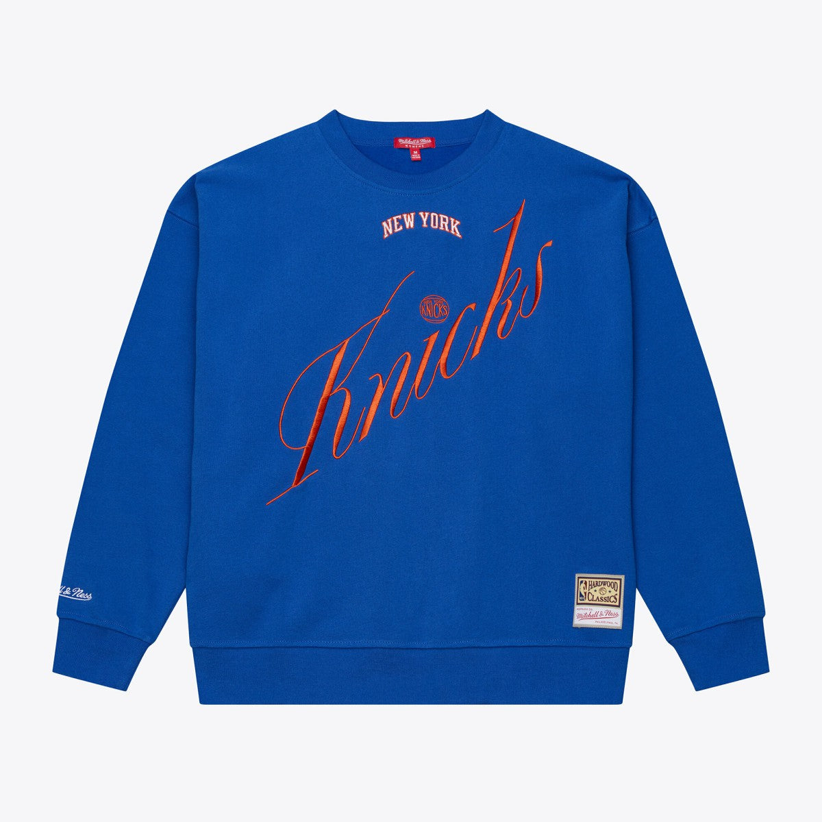 New York Knicks Women's Hardwood Classics Script Lightweight Sweatshirt On Sale