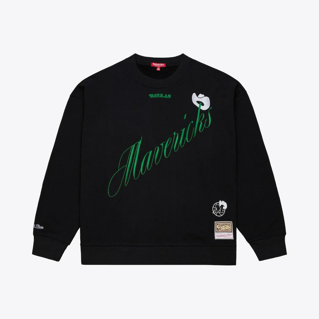 Dallas Mavericks Women's Hardwood Classics Script Lightweight Sweatshirt sale Outlet