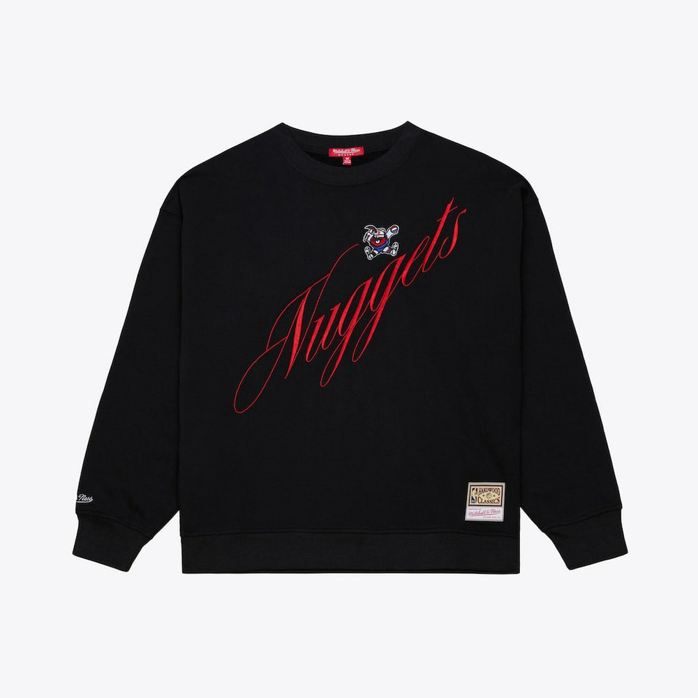 Denver Nuggets Women's Hardwood Classics Script Lightweight Sweatshirt sale On Sale