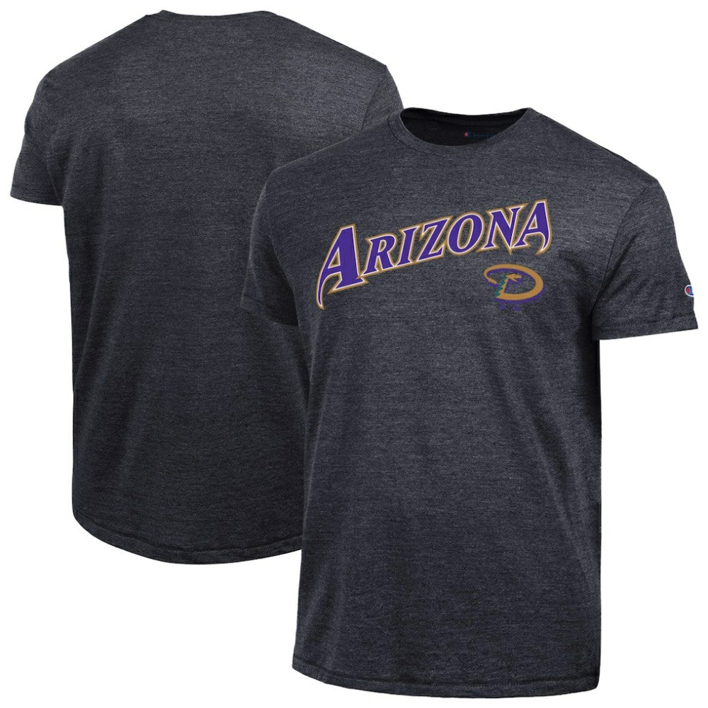 Arizona Diamondbacks Champion Cooperstown Wordmark Lockup Tri-Blend T-Shirt | MLB Outlet