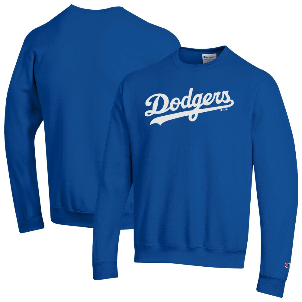 Los Angeles Dodgers Champion Powerblend Wordmark Sweatshirt | MLB On Sale