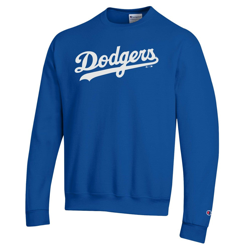 Los Angeles Dodgers Champion Powerblend Wordmark Sweatshirt | MLB On Sale